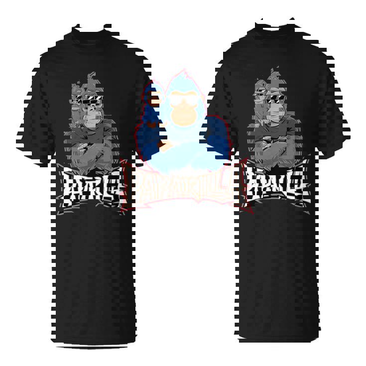 パパリラ 父娘ゴリラ 長袖tシャツ Tシャツ