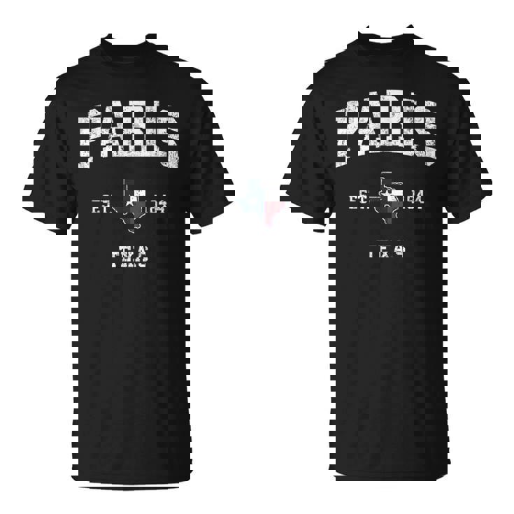 パリテキサスtx ビンテージ州旗スポーツデザイン Tシャツ