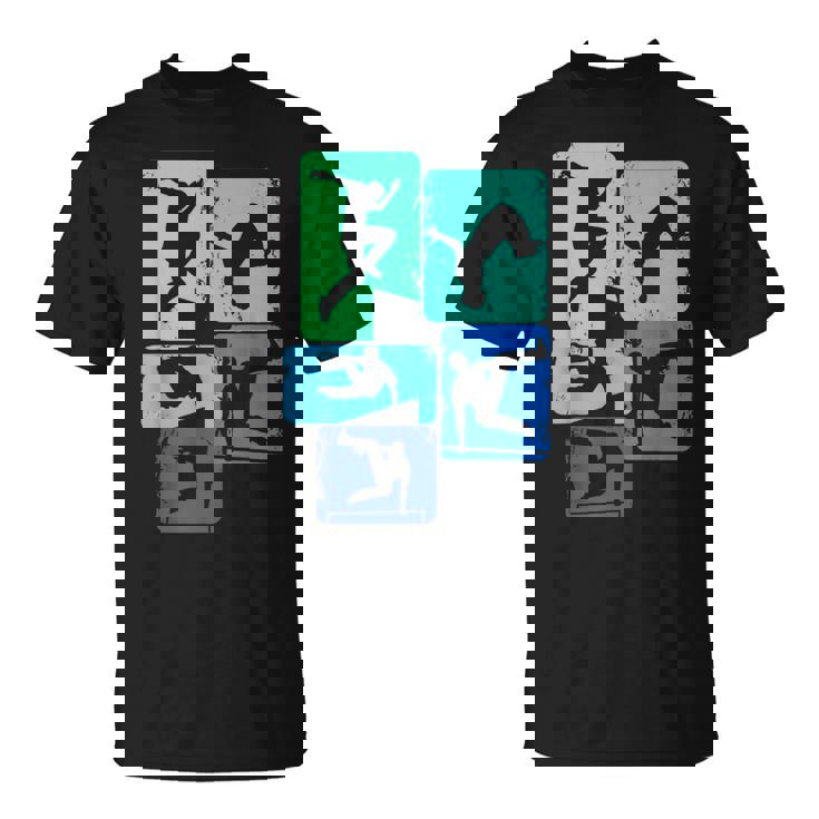 パルクールトレーサーフリーランナーフリーランニングキッズボーイズメンズ Tシャツ