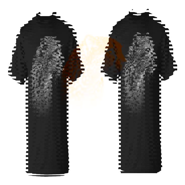 ヒョウチーター 虎 ヒョウの顔 ライオン 猫 Tシャツ