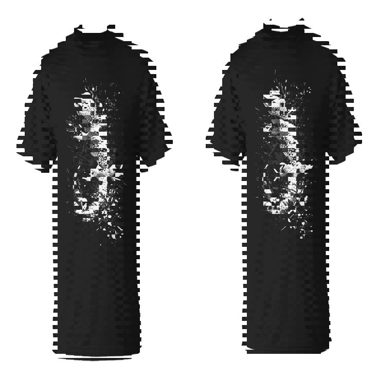 ヒョウモントカゲモドキ グランジ パンク スプラッター Tシャツ