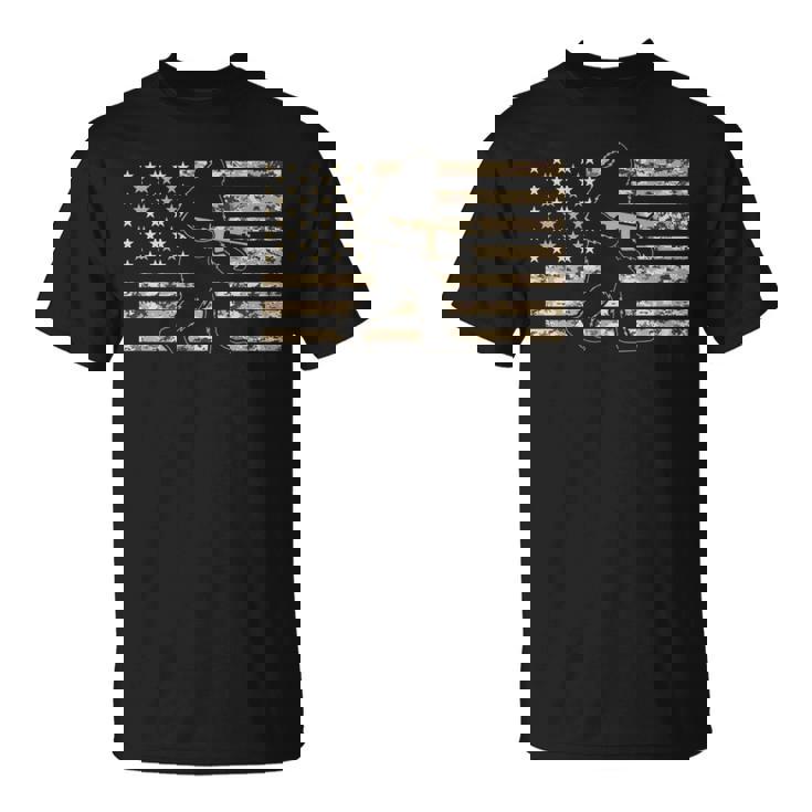 ビッグフットガンオーナー アメリカ国旗 ミリタリー サスカッチ Ar15 長袖tシャツ Tシャツ