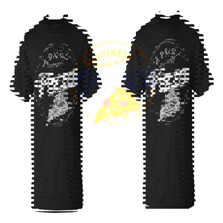 ピザナポリタンレトロスナックビンテージチーズデザイン Tシャツ