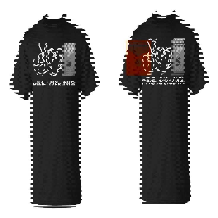 ピース、ラブカリンバレトロカリンバラバー Tシャツ