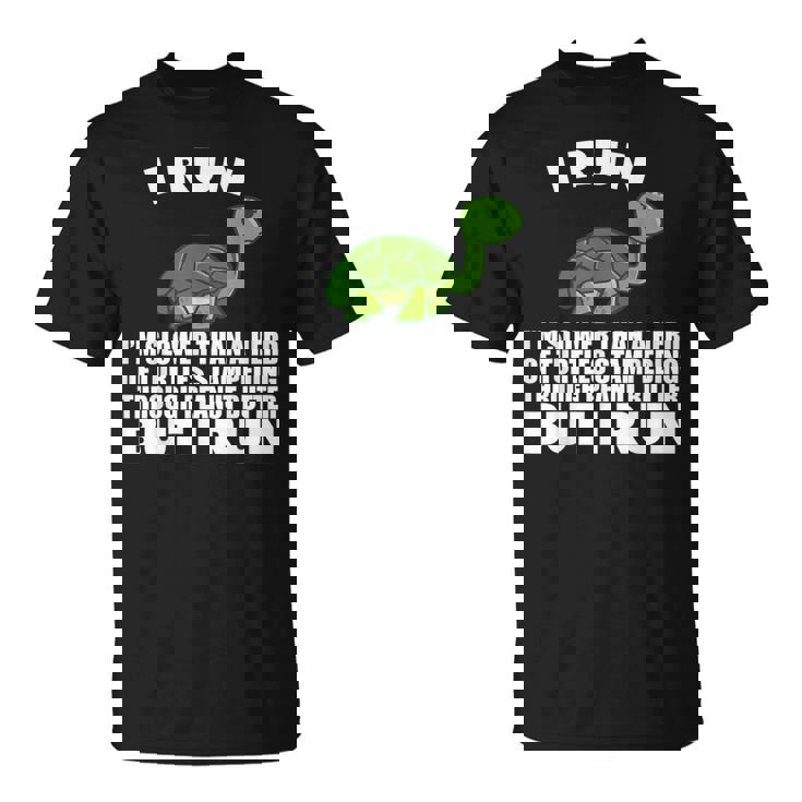 ピーナッツバターで亀よりもゆっくり走る Tシャツ