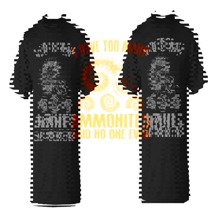 ファニー アンモナイト 化石ギフト メンズ レディース クールな貝殻 ラブ Tシャツ