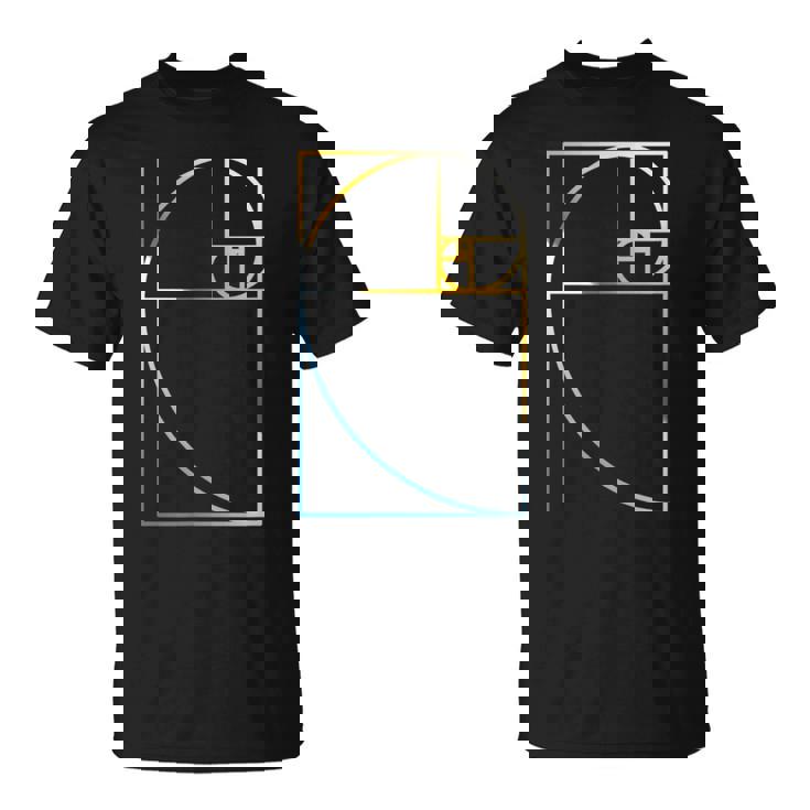 フィボナッチ 黄金比 幾何学 数学 Tシャツ