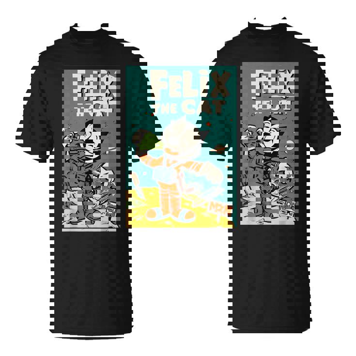 フェリックス・ザ・キャット・ムーン・ドリーマー レトロ1920年代天体アニメーション Tシャツ