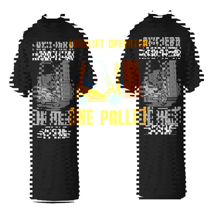 フォークリフト オペレーター レイジングバー パレット フォークリフトドライバー Tシャツ