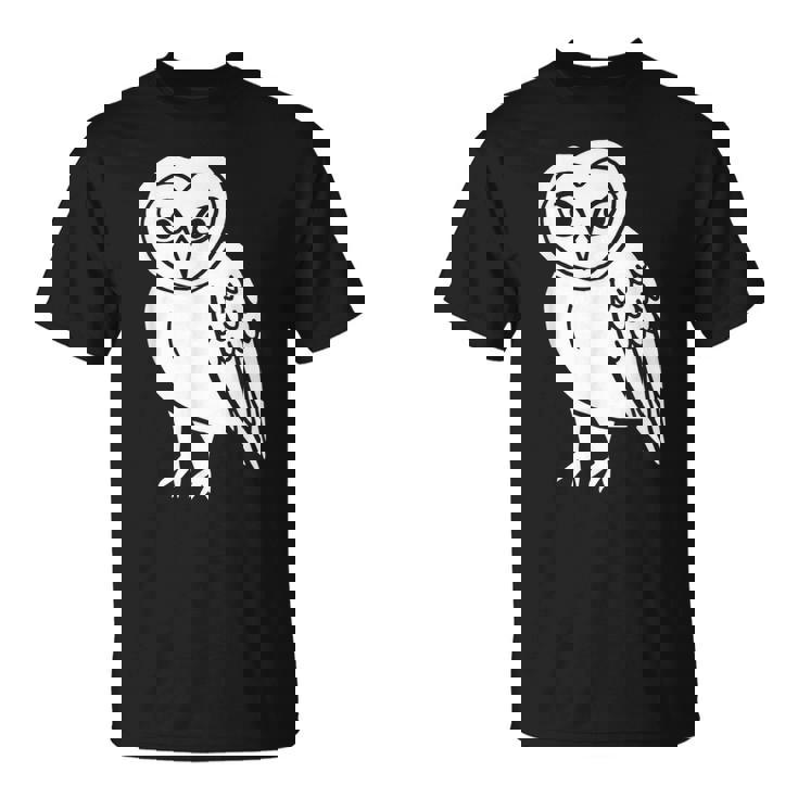 フクロウ愛好家 メンフクロウ かわいい 白い鳥 精神 動物 自然 アート Tシャツ