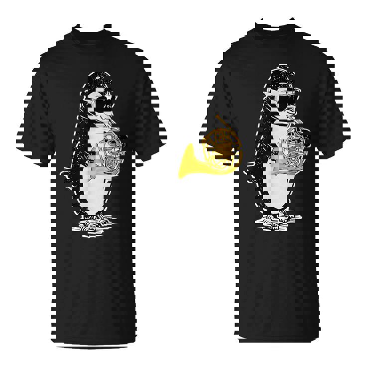 フレンチホルン奏者 ペンギン好き 音楽 フレンチホルン Tシャツ