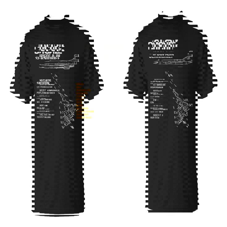 ブリティッシュコンコルド旅客機 Tシャツ