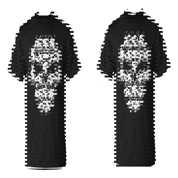 ブルテリア スケルトン ハロウィン コスチューム 怖い Tシャツ