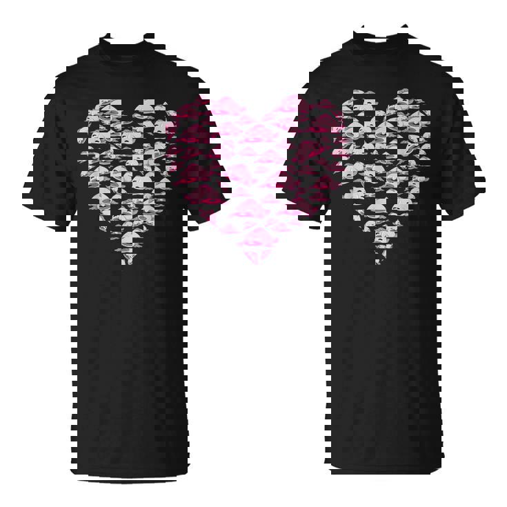 ブロブフィッシュ ラブ 深海 魚 海 動物 ハート ブロブフィッシュ Tシャツ