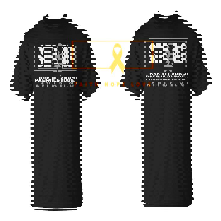 プラダー・ウィリ症候群強いプラダー・ウィリ症候群の意識 Tシャツ