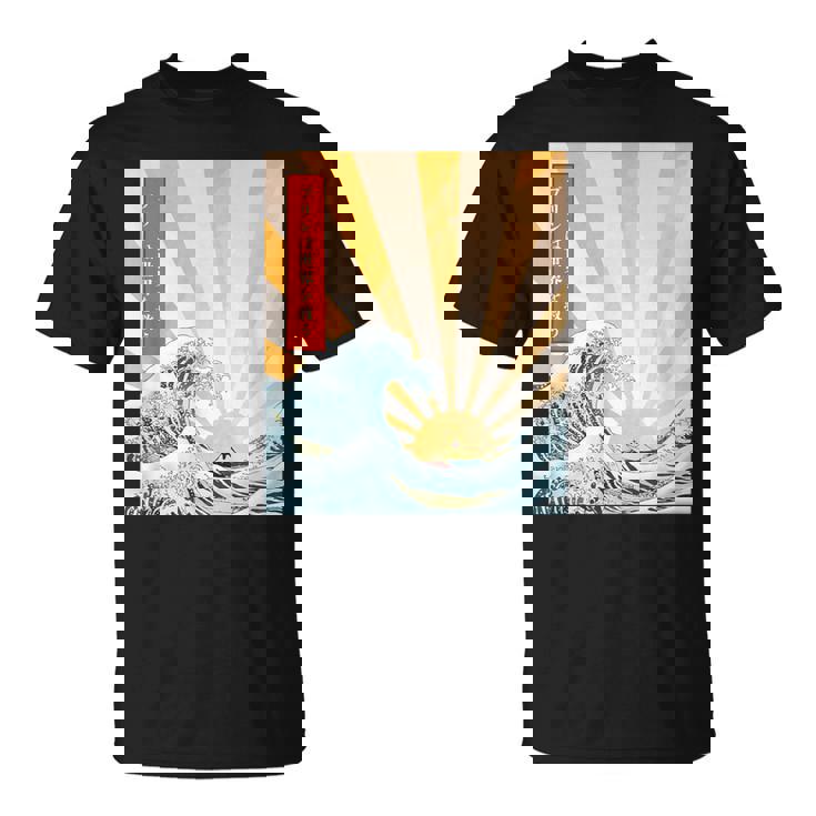 プリン 地球 日本語 浮世絵 和風デザイン 和柄 プリンは世界を救う Tシャツ