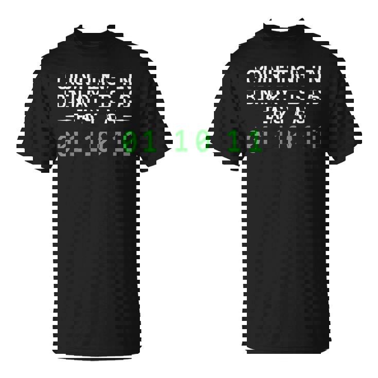 プログラマー カウントイン バイナリコード バイナリコーディング Tシャツ