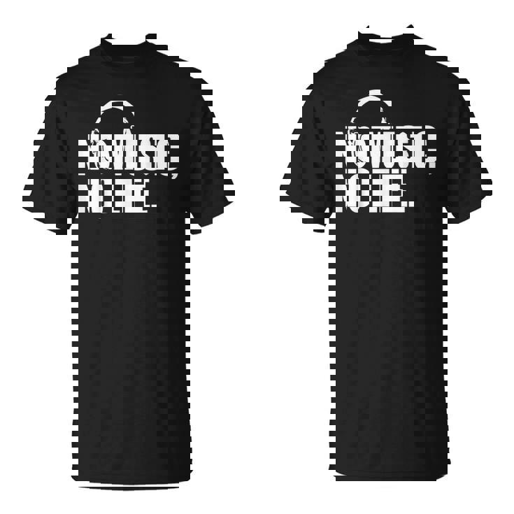 ヘッドホン No Music No Life Music Lover Tシャツ