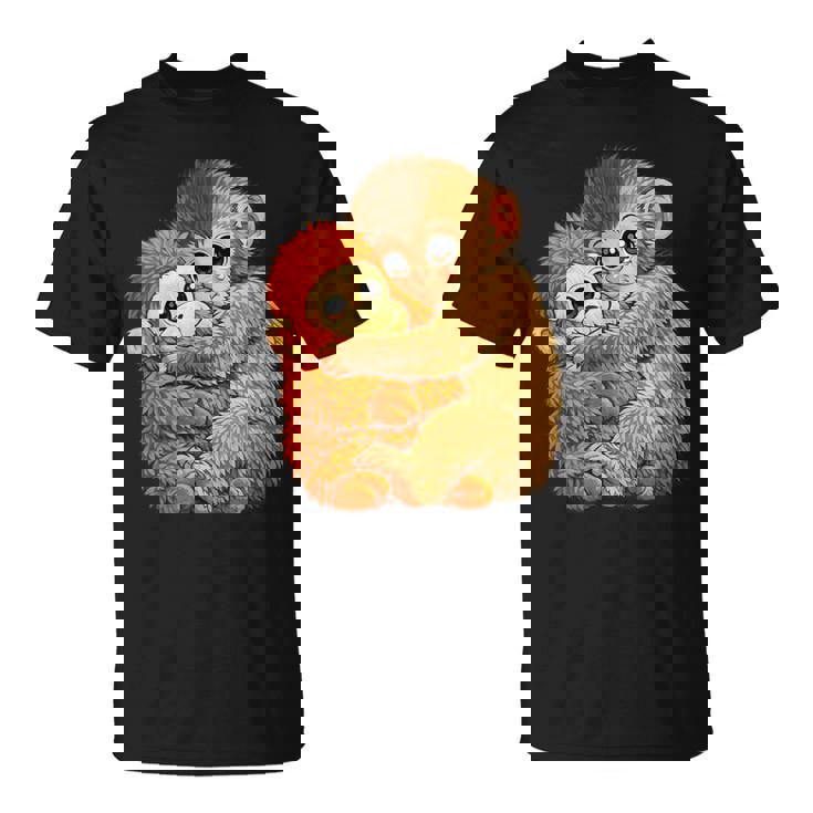 ベビーモンキーパンチ 面白い猿のぬいぐるみミーム Tシャツ