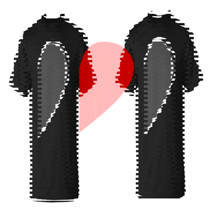 ペア ハート 親子 恋人（Right 右）（ビューティフルライフ）半分 コーデ リンク ルック かわいい Tシャツ