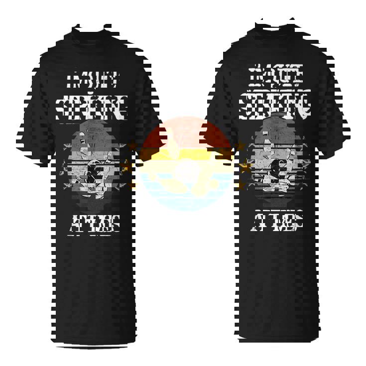 ボウリング私はかなり印象的です面白いビンテージボウラーダジャレ Tシャツ