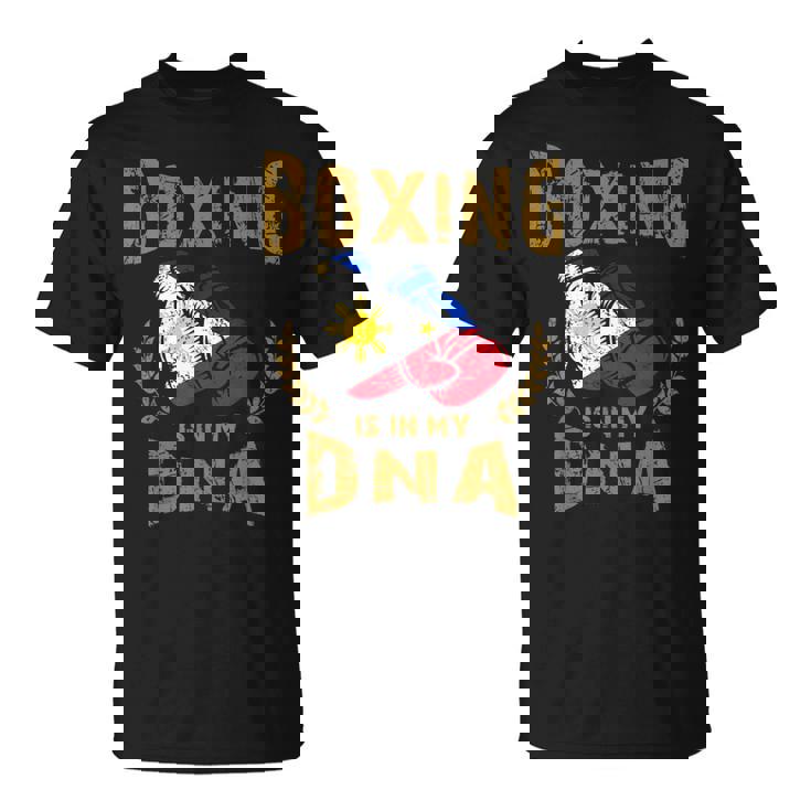 ボクシングは私の Dna にある フィリピン国旗のボクシング グローブ Tシャツ