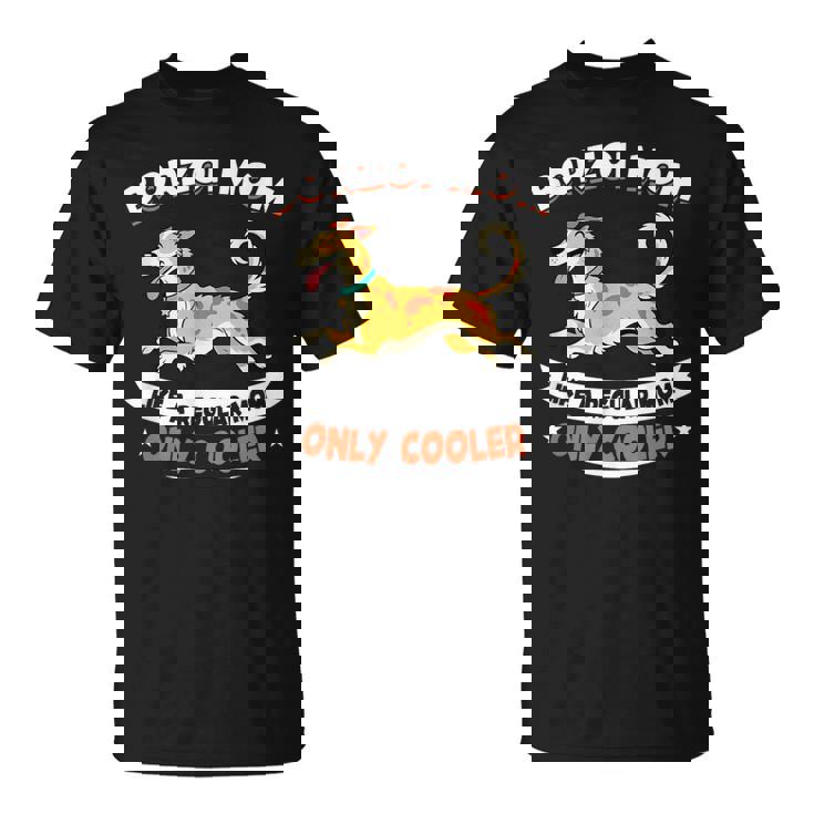 ボルゾイママ、まるで普通のママ専用クーラー-ボルゾイ犬 Tシャツ