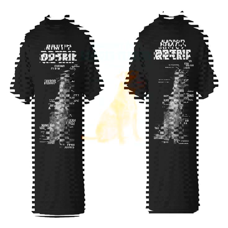 ボーダーテリアの解剖学 長袖tシャツ Tシャツ