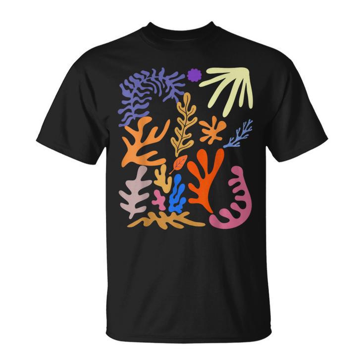 マティス 絵画 美的 花 人工抽象 秋 Tシャツ