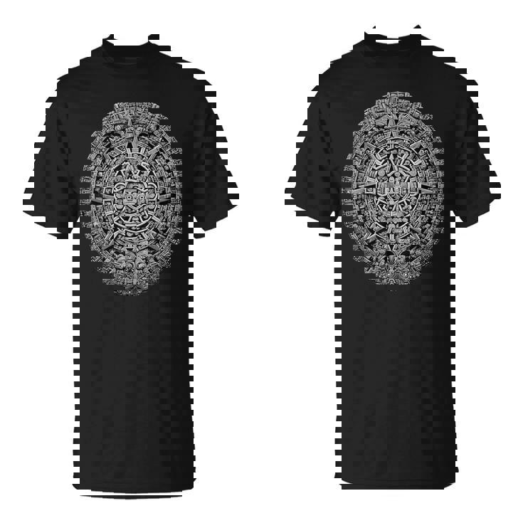 マヤ暦 マヤアステカ メキシコ 太陽 石 古代アステカ Tシャツ