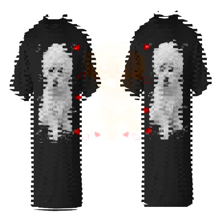 マルチーズ 犬 オーナー ラバー デザイン 子犬 ハート デザイン Tシャツ