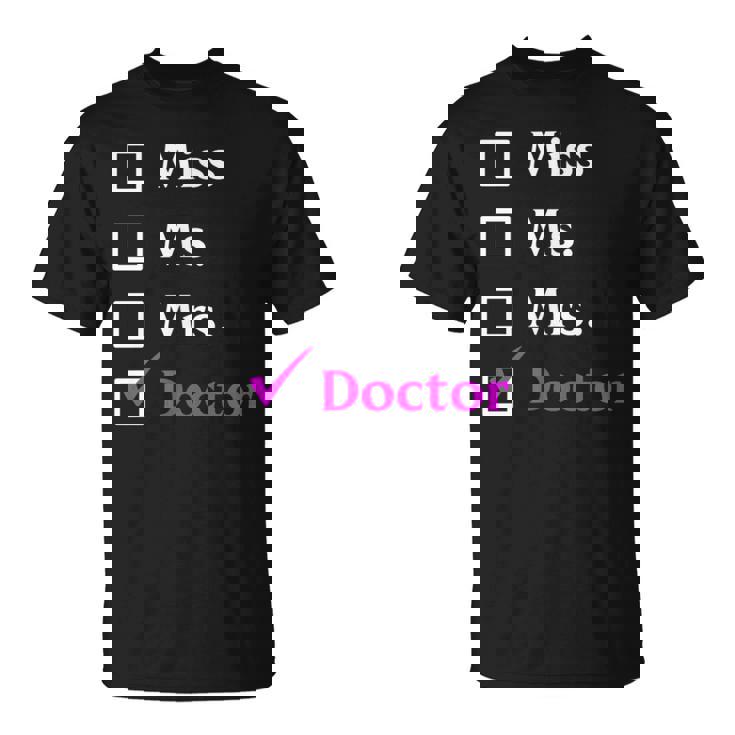 ミス・ミセス・ドクター Tシャツ
