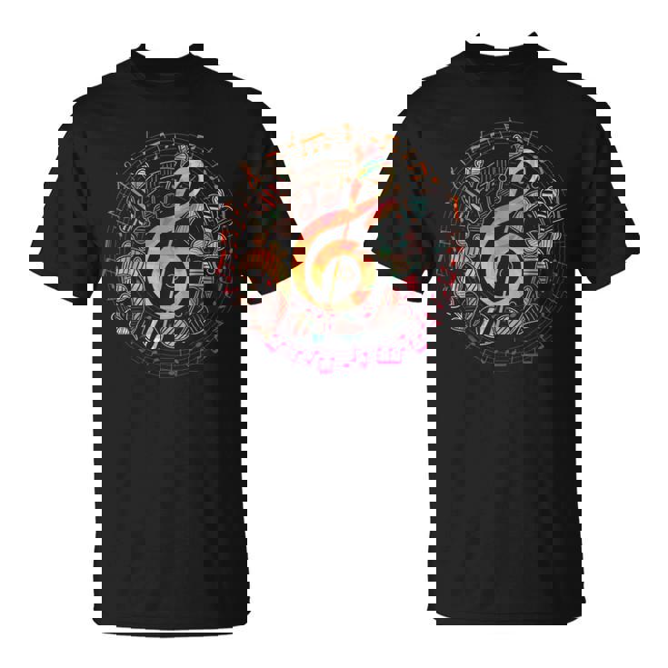ミュージシャンギフト ト音記号音楽 Tシャツ