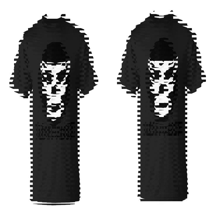 メキシカンルチャドール ルチャリブレ ブラック&ホワイト レスリングマスク Tシャツ