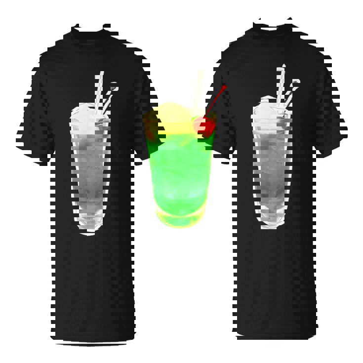 メロンソーダ／クリームソーダ（スイーツ ポップ）夏【サマータイム】昭和レトロ 80S かわいい デザイン Tシャツ