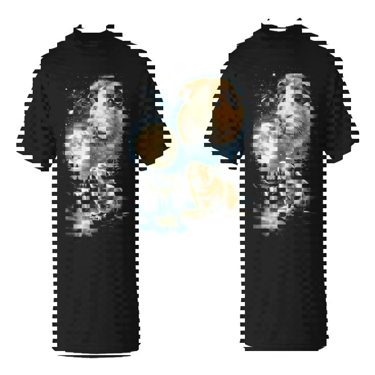 モルモット ハウリング トゥ ザ ムーン ミーム 面白い 90年代 モルモット 長袖tシャツ Tシャツ