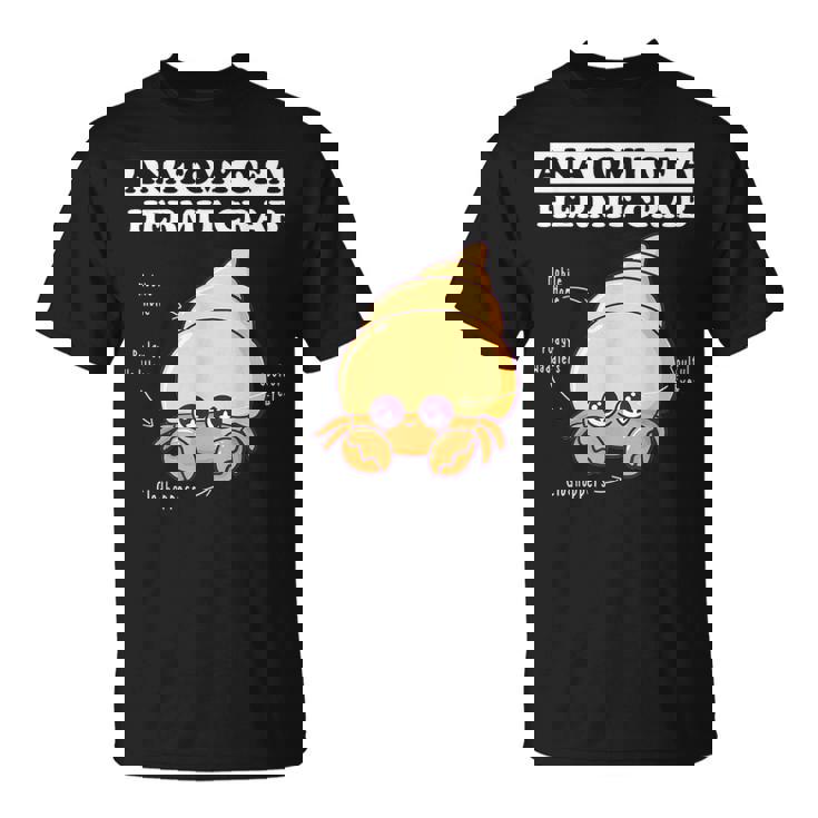 ヤドカリの解剖学 面白い カワイイ ヤドカリ チビ Tシャツ