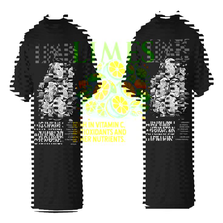ライム 面白い 高い ビタミンc 抗酸化剤 その他の栄養素 Tシャツ