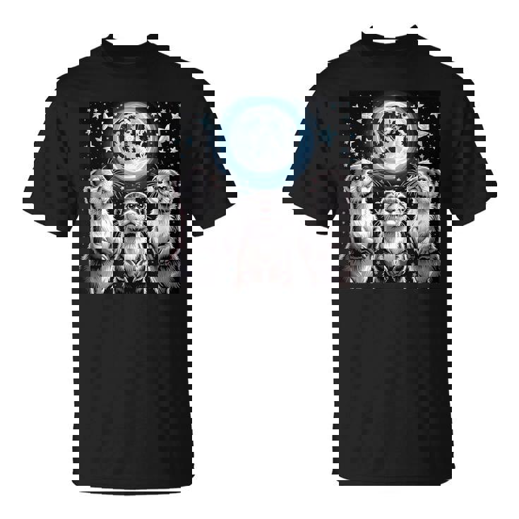 ラッコ マーチ カワウソ ハウリング 月 ヴィンテージ ラッコ Tシャツ