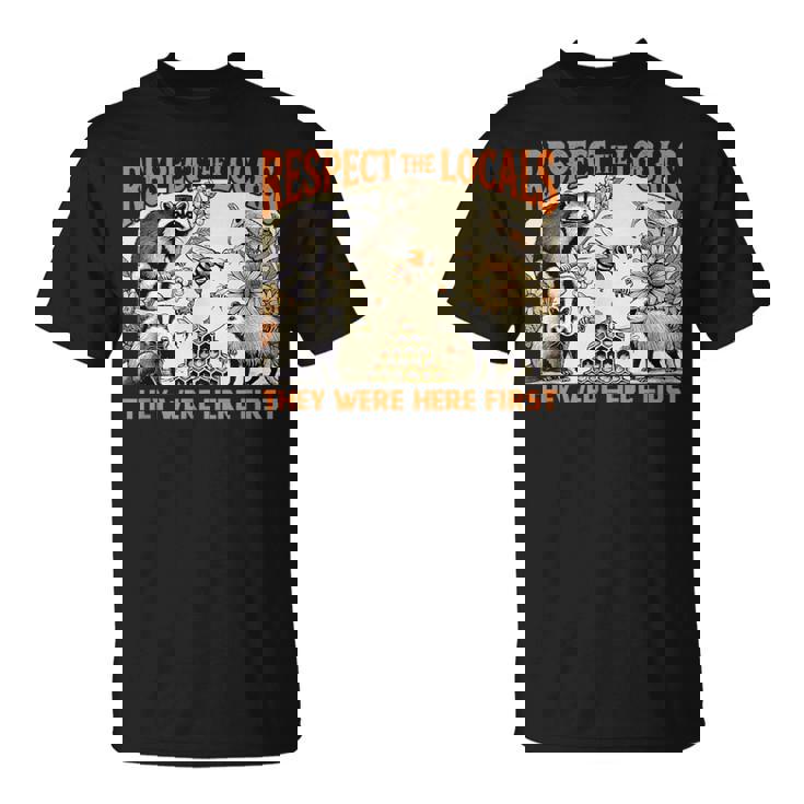 リスペクト Locals オポッサム スカンク アライグマ ハチミツ Tシャツ