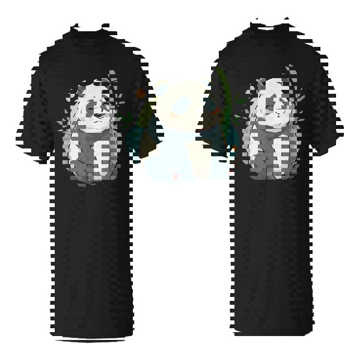 リラックス竹林ぽっちゃりパンダ美学 Tシャツ