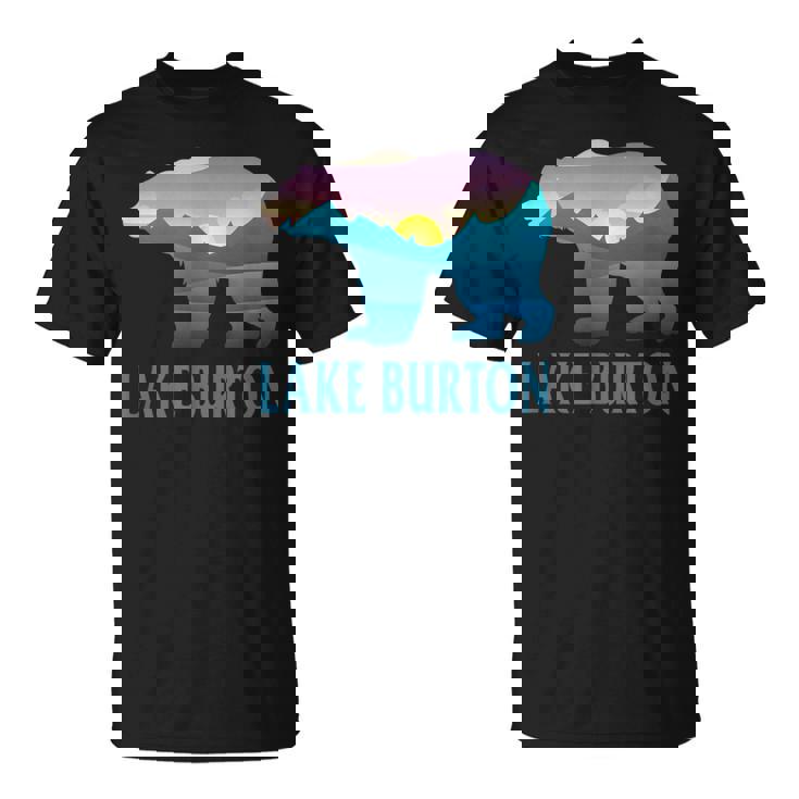 レイク・バートン 山 パープル セッティング ヒマワリ ネイチャーウッド Tシャツ