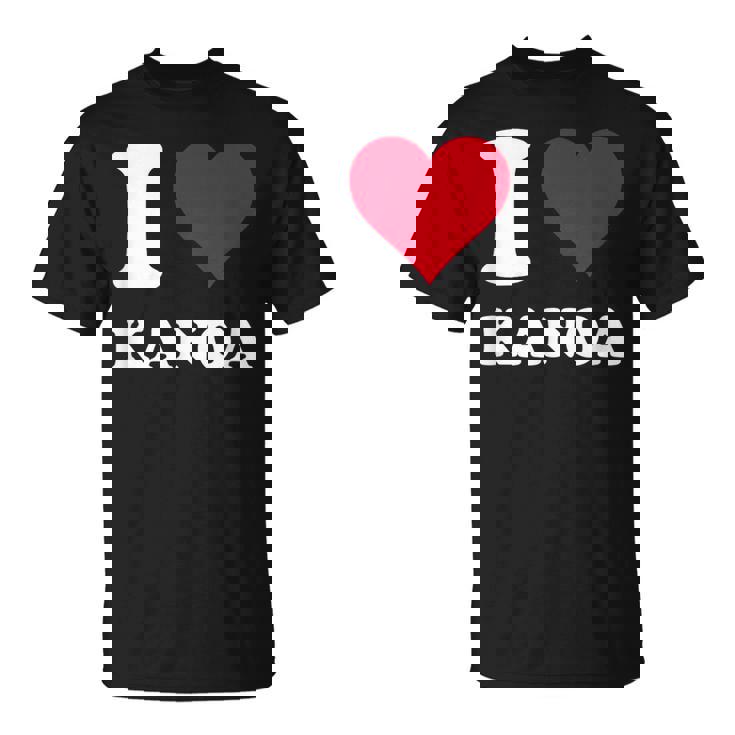 レッドハート I Love Kanoa Tシャツ