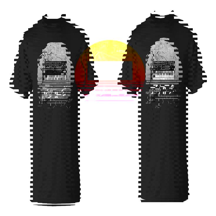 レトロ 80年代 日本風 シンスウェーブ アナログシンセサイザー Tシャツ