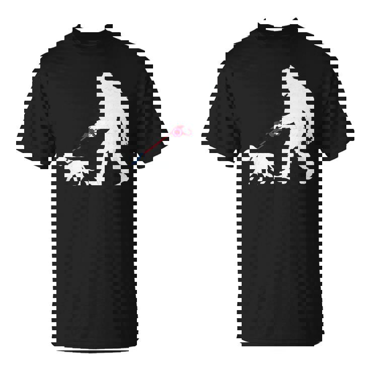 レトロ ビッグフット ウォーキング ブルマスティフ 犬 面白い サスカッチ 長袖tシャツ Tシャツ