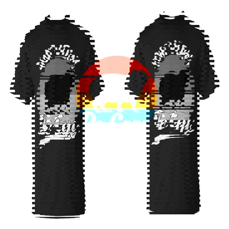 レトロ 面白い カピバラ Don't Worry Be Capy Tシャツ