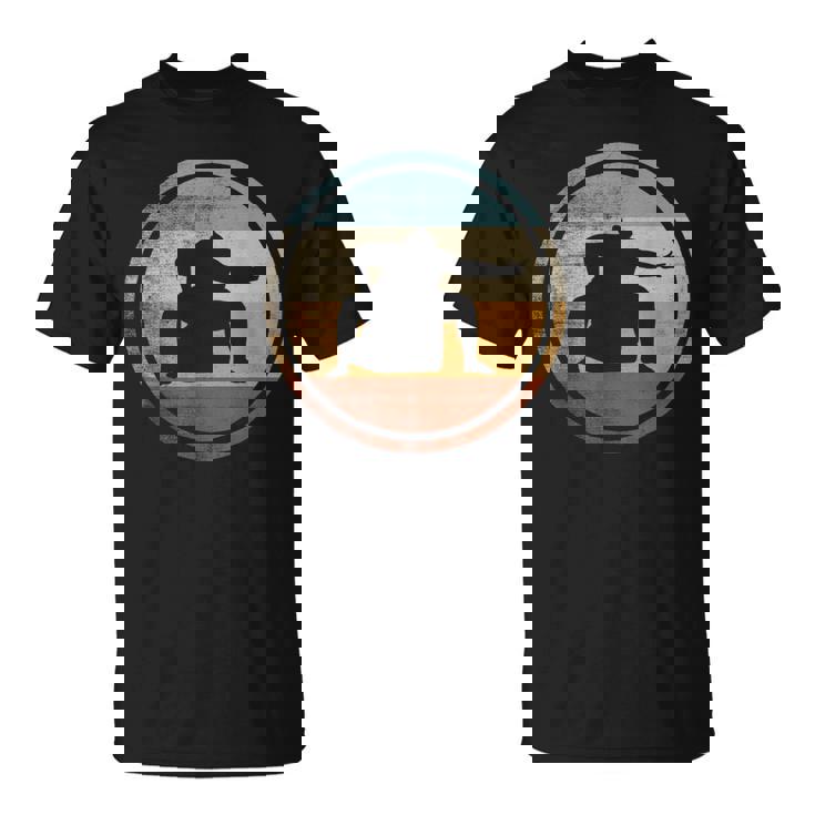 レトロなビンテージ デザイン レスラー相撲 Tシャツ