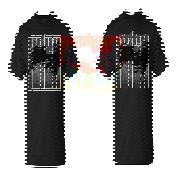 レトロモスマン-オリジナルのウェストバージニアクリプティッドアートワーク Tシャツ