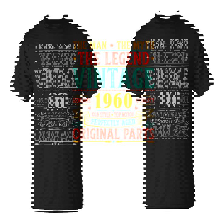 ヴィンテージ 1960 男性用 レトロ 面白い 1960 誕生日 Tシャツ