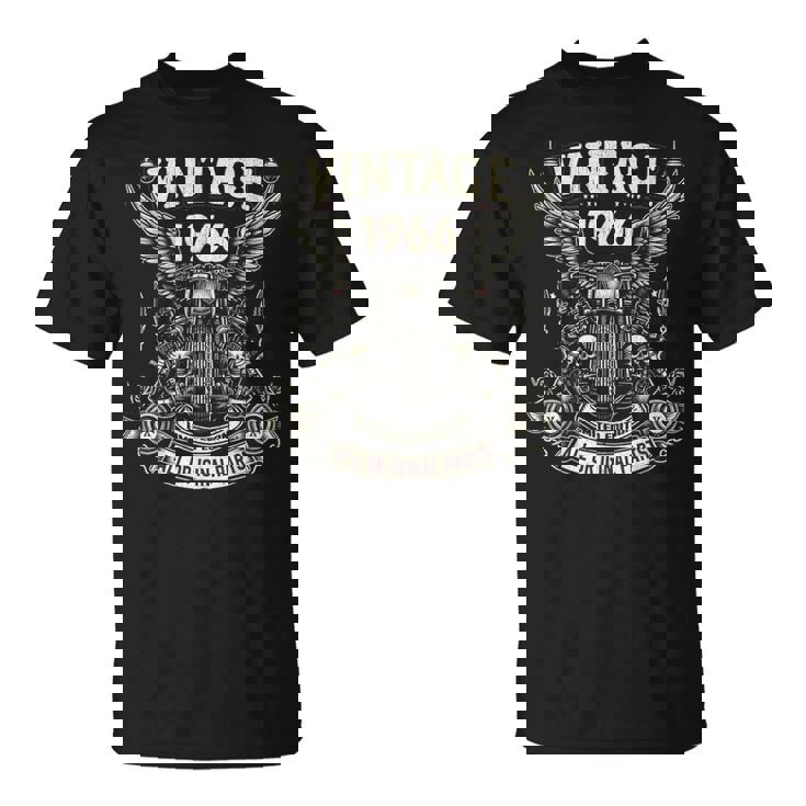 ヴィンテージ 1966年 1966年生まれ 58歳の誕生日 オートバイバイカー Tシャツ